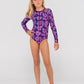 RUSTY HIBISCUS LONG SLEEVE ONE PIECE-GIRLS