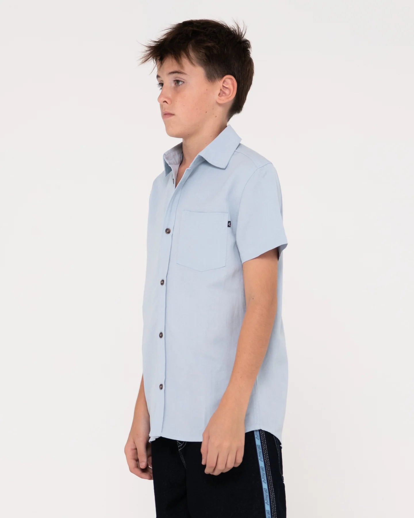 RUSTY OVERTONE SS LINEN BOYS SHIRT