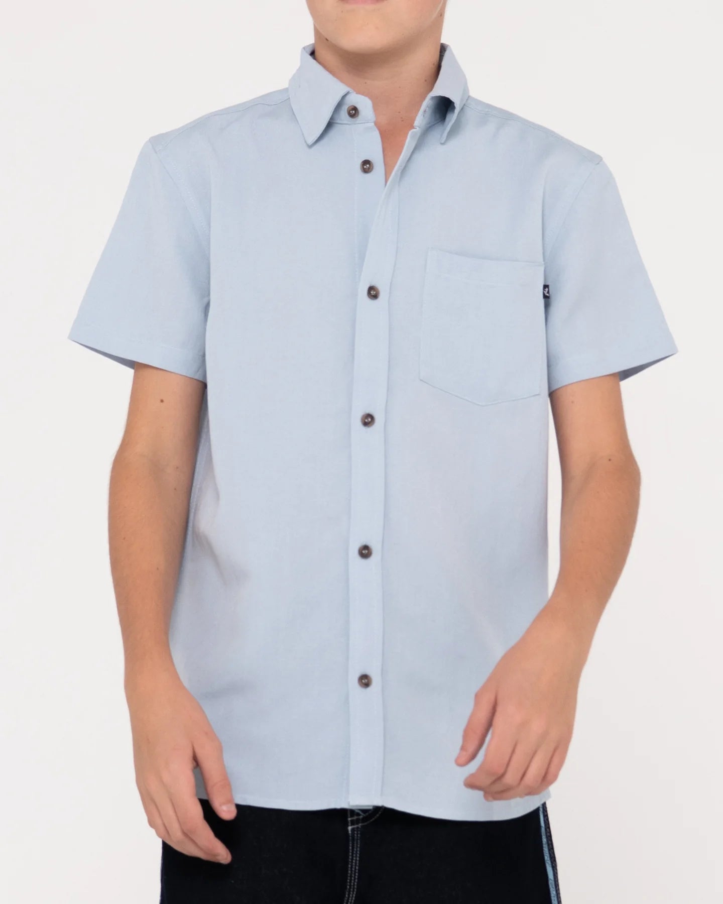 RUSTY OVERTONE SS LINEN BOYS SHIRT