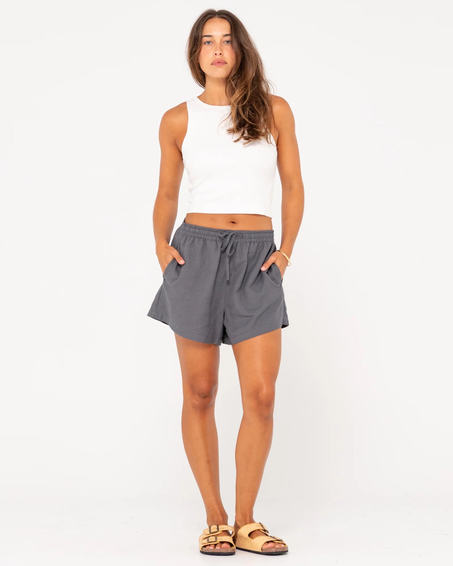 RUSTY ALANNAH LOUNGE LINEN SHORT