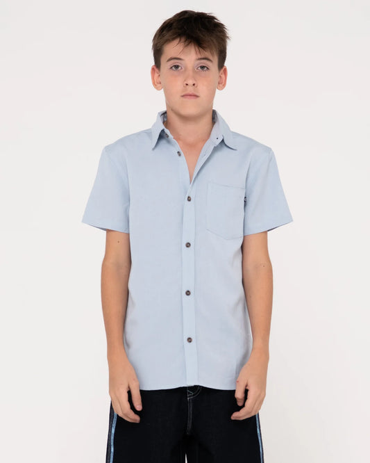 RUSTY OVERTONE SS LINEN BOYS SHIRT