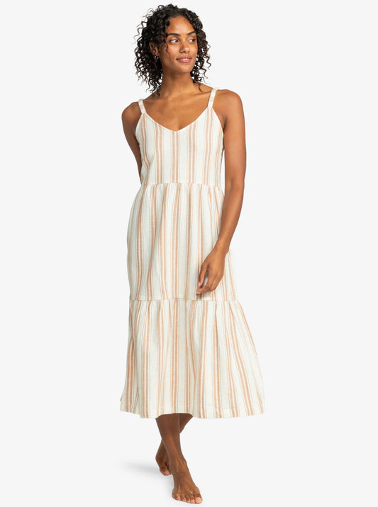 ROXY WAITING LINE TIERED MAXI DRESS