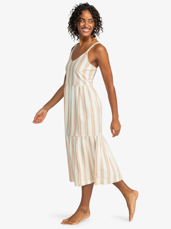 ROXY WAITING LINE TIERED MAXI DRESS