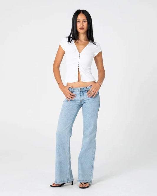 RUSTY FREIDA FLARE LOW RISE JEANS 2.0