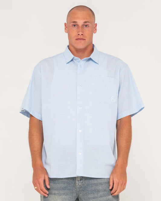 RUSTY HOODUS CHECK SHORT SLEEVE SHIRT