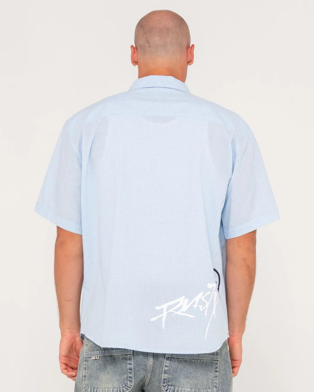 RUSTY HOODUS CHECK SHORT SLEEVE SHIRT