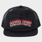SANTA CRUZ FLAMED COLLEGIATE ARCH TRUCKER CAP