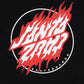 SANTA CRUZ FLAMED DOT UPSIDE DOWN TEE