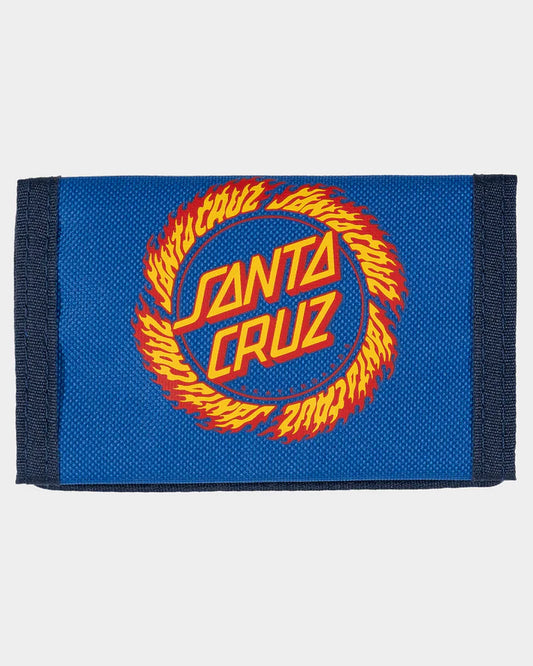 SANTA CRUZ FLAME RINGED DOT VELCRO WALLET