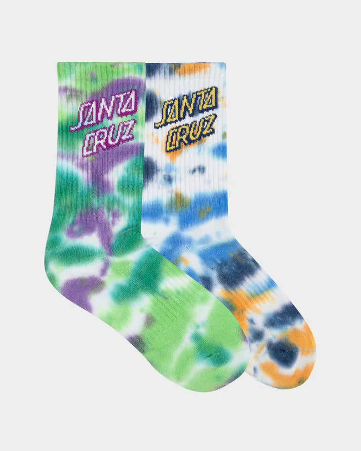 SANTA CRUZ STACK STRIP CREW SOCKS 2 PK