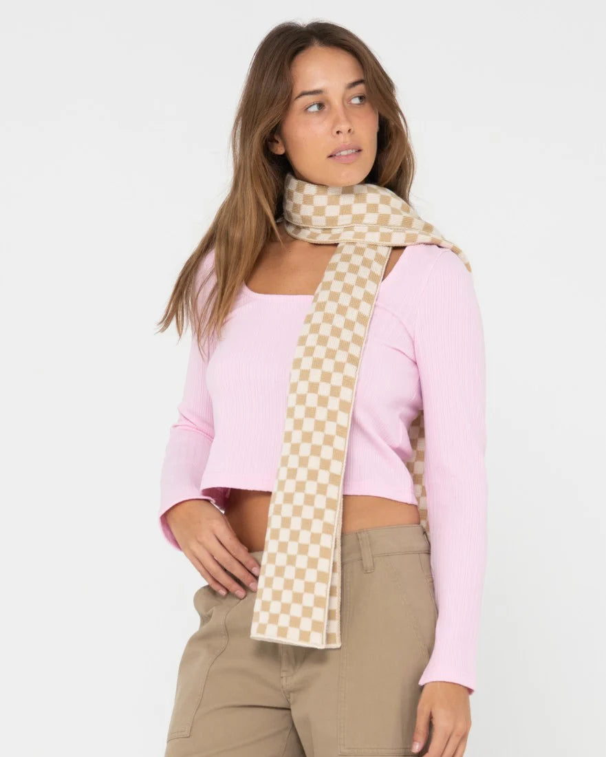 RUSTY CHECK MATE SCARF
