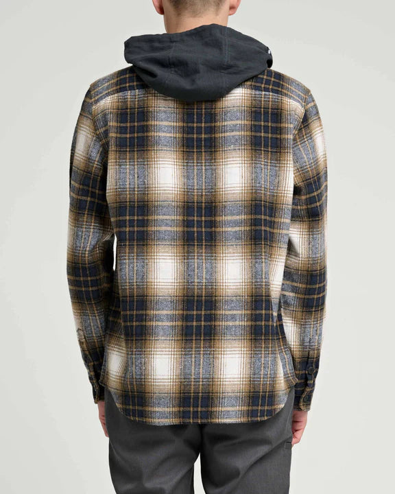 SALTY CREW CHECK FLANNEL HOODED SHIRT