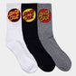 SANTA CRUZ OTHER DOT CREW SOCK 3 PACK MENS