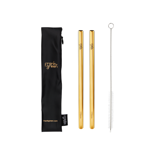 FRANK GREEN 20 OZ / 34OZ REUSABLE BOTTLE STRAW PACK MIDNIGHT