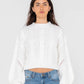 RUSTY FOLKTALE CROP CHUNKY KNIT JUMPER