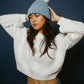 RUSTY FOLKTALE CROP CHUNKY KNIT JUMPER
