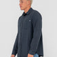 RUSTY OVERTONE LONG SLEEVE LINEN SHIRT