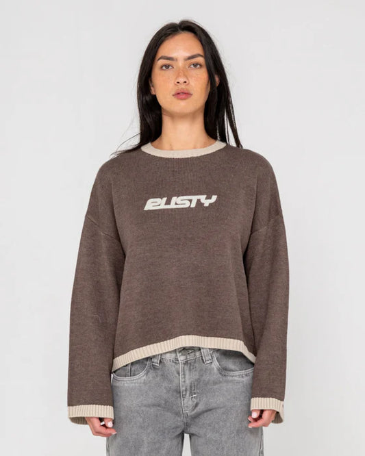 RUSTY RIDER RELAXED CREW NECK KNIT JUMPER