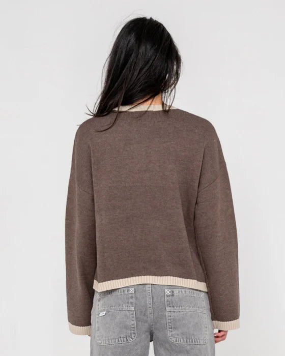 RUSTY RIDER RELAXED CREW NECK KNIT JUMPER