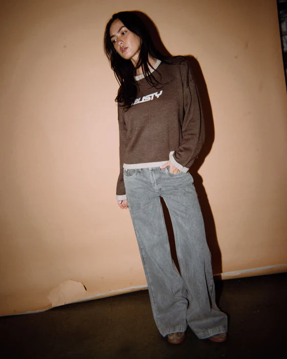 RUSTY RIDER RELAXED CREW NECK KNIT JUMPER