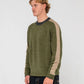 RUSTY FISHERMANS BOXY KNITTED MENS CREW NECK JUMPER