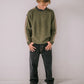RUSTY FISHERMANS BOXY KNITTED MENS CREW NECK JUMPER