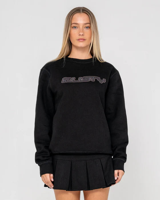 RUSTY R ESSENTIAL OVERSIZED FLEECE CREW