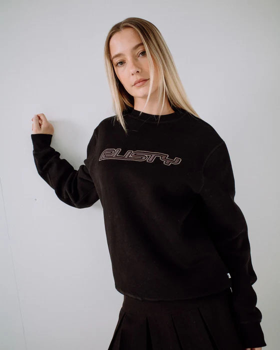 RUSTY R ESSENTIAL OVERSIZED FLEECE CREW