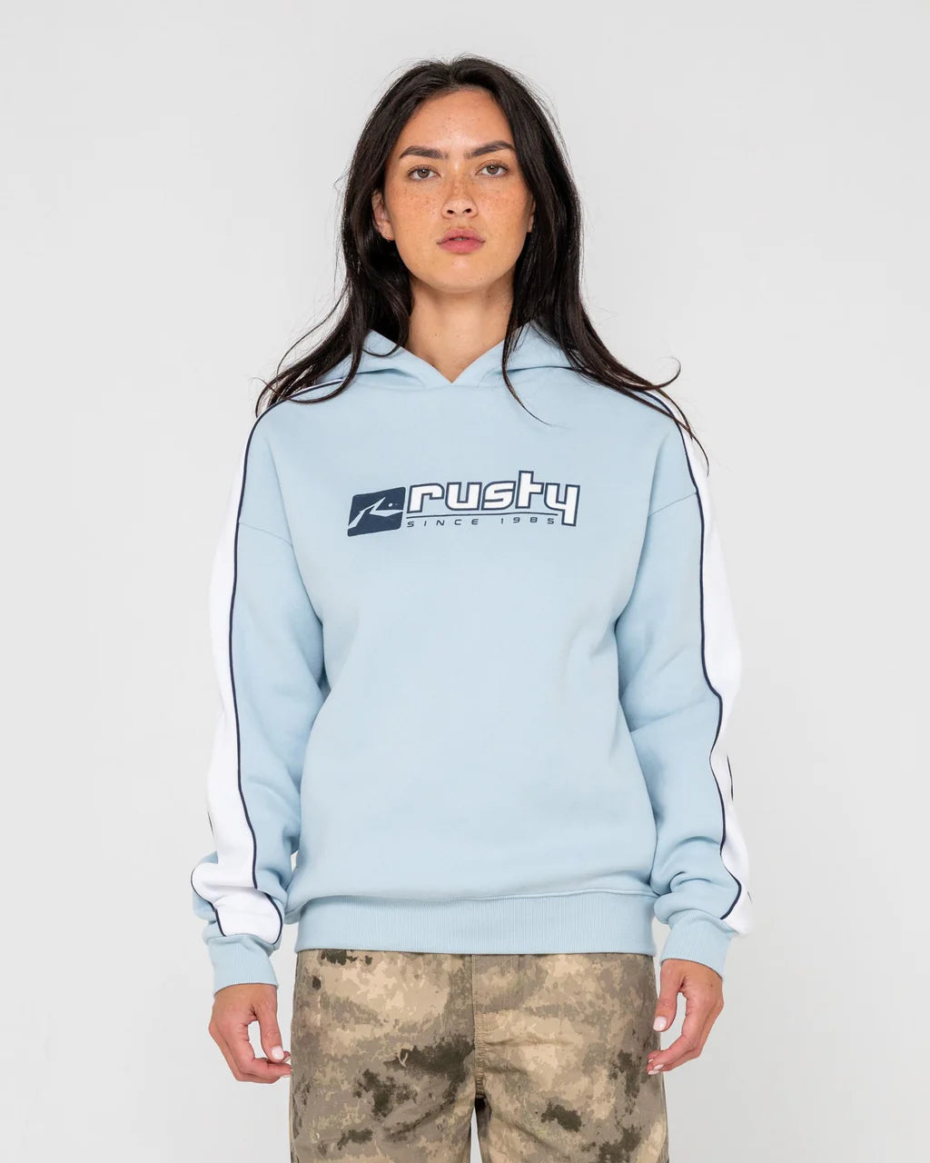 RUSTY WOMENS HAILSTONE OVERSIZED HOODED FLEECE