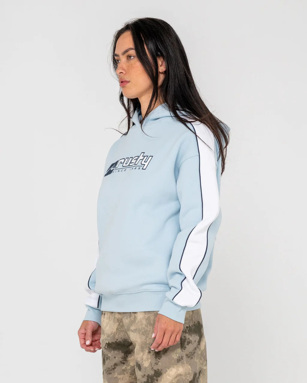RUSTY WOMENS HAILSTONE OVERSIZED HOODED FLEECE