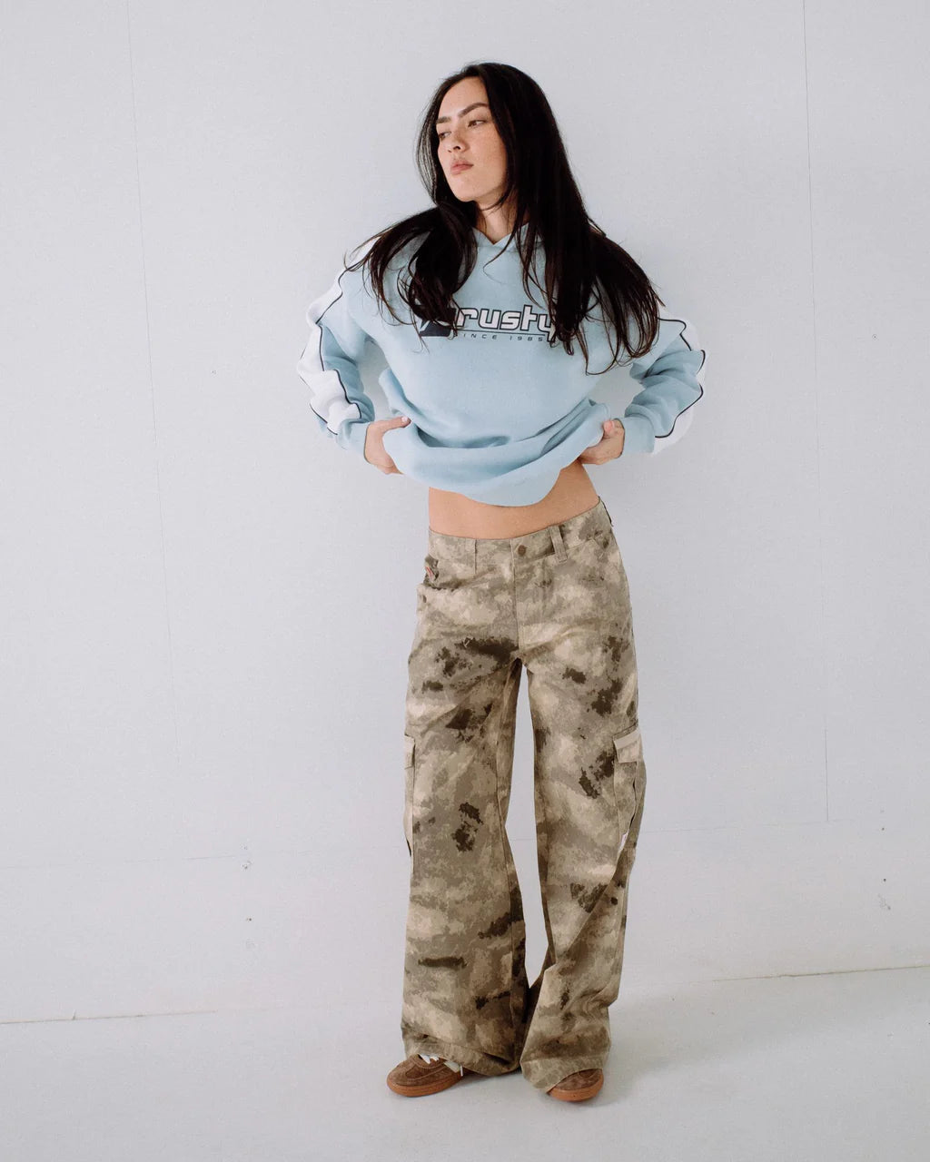 RUSTY WOMENS HAILSTONE OVERSIZED HOODED FLEECE