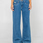 RUSTY WENDY WIDE LOW RISE DENIM JEANS