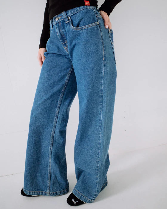 RUSTY WENDY WIDE LOW RISE DENIM JEANS