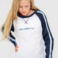 RUSTY WOMENS SPORTY R RAGLAN L/S TEE