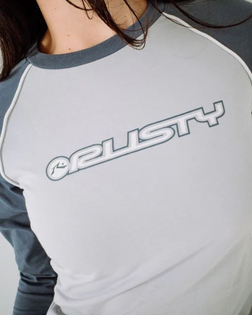 RUSTY WOMENS L/S TIMMY TARGET FITTED TEE