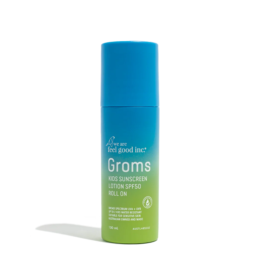 WE ARE FEEL GOOD INC GROMS KIDS SUNSCREEN LOTION SPF50 ROOL ON