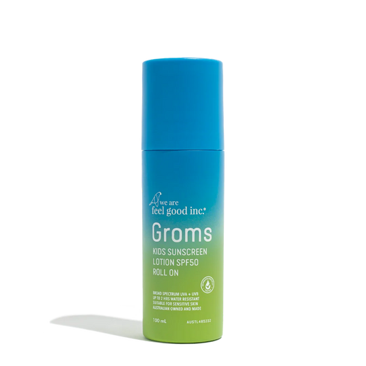 WE ARE FEEL GOOD INC GROMS KIDS SUNSCREEN LOTION SPF50 ROOL ON