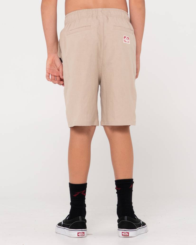 RUSTY OVERTONE LILEN BOYS ELASTIC SHORT