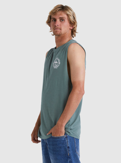 QUICKSILVER CIRCLED SCRIPT MUSCLE SHIRT