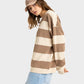 ROXY STRICTLY STRIPES OVERSIZED SWEATER