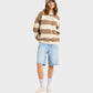 ROXY STRICTLY STRIPES OVERSIZED SWEATER