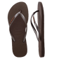 HAVAIANAS SLIM LOGO METALLIC THONGS