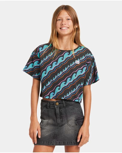 BILLABONG GIRLS SEA LEVEL CROP TEE