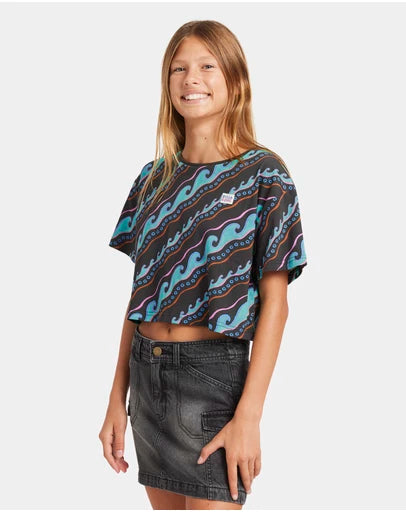 BILLABONG GIRLS SEA LEVEL CROP TEE