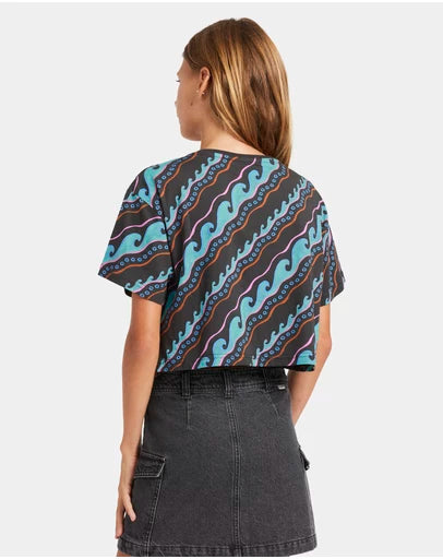 BILLABONG GIRLS SEA LEVEL CROP TEE