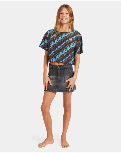 BILLABONG GIRLS SEA LEVEL CROP TEE