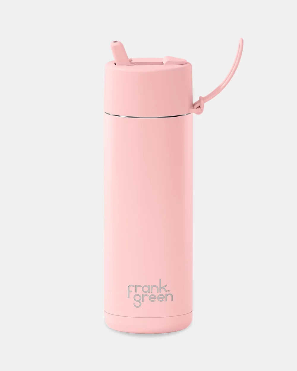 FRANK GREEN 20oz 595mil STRAW LID REUSABLE CERAMIC BOTTLE