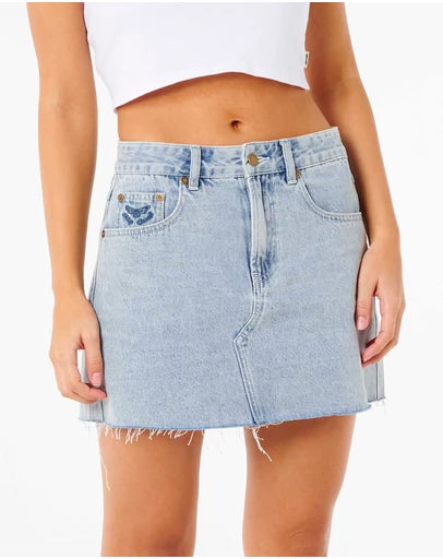 RIPCURL TABBY DENIM MINI SKIRT
