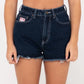 RUSTY PENNY KICK FLARE DENIM SHORTS