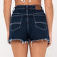 RUSTY PENNY KICK FLARE DENIM SHORTS